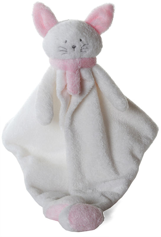  cléo baby comforter cat white pink 